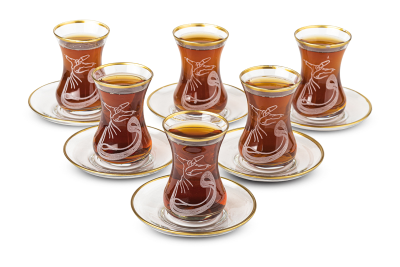 Semazen Gravürlü Çay Seti